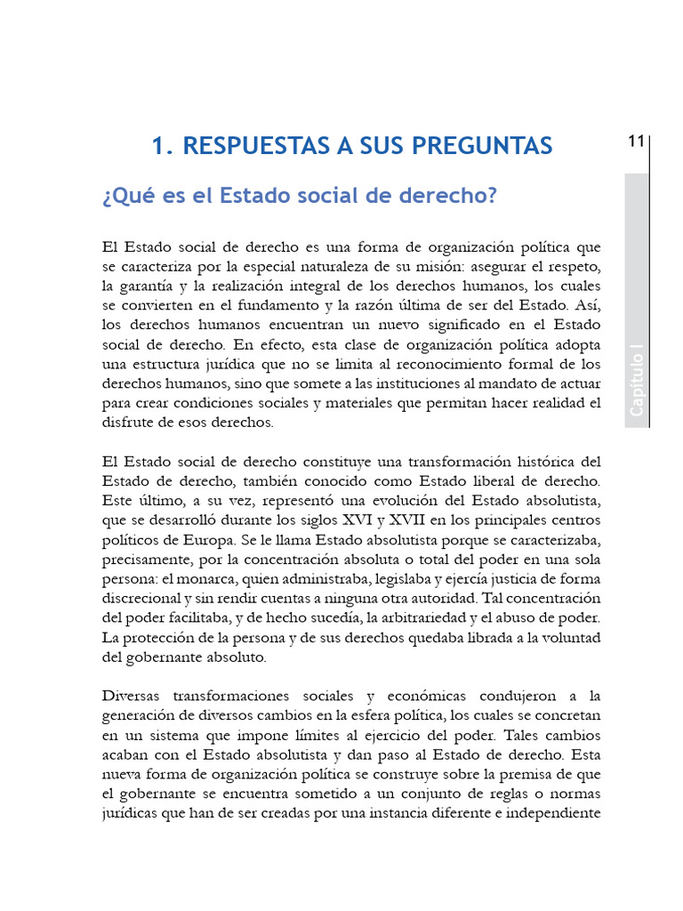 Lectura, Que Es El Estado Social y Democratico de Derecho | PDF ...