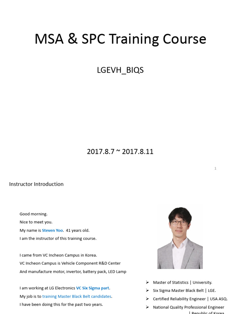 MSA and SPC Training Overview | PDF | Standard Deviation | Normal ...