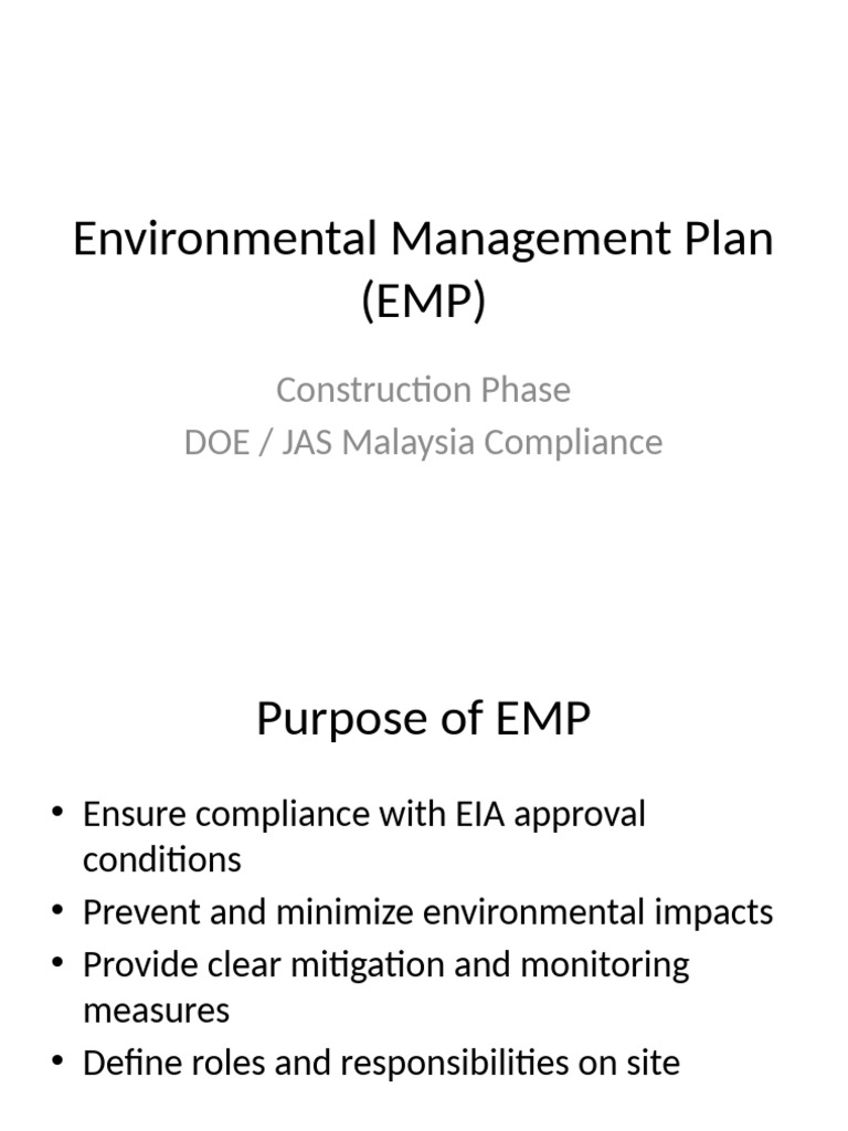 Construction Phase Environmental Management Plan | PDF
