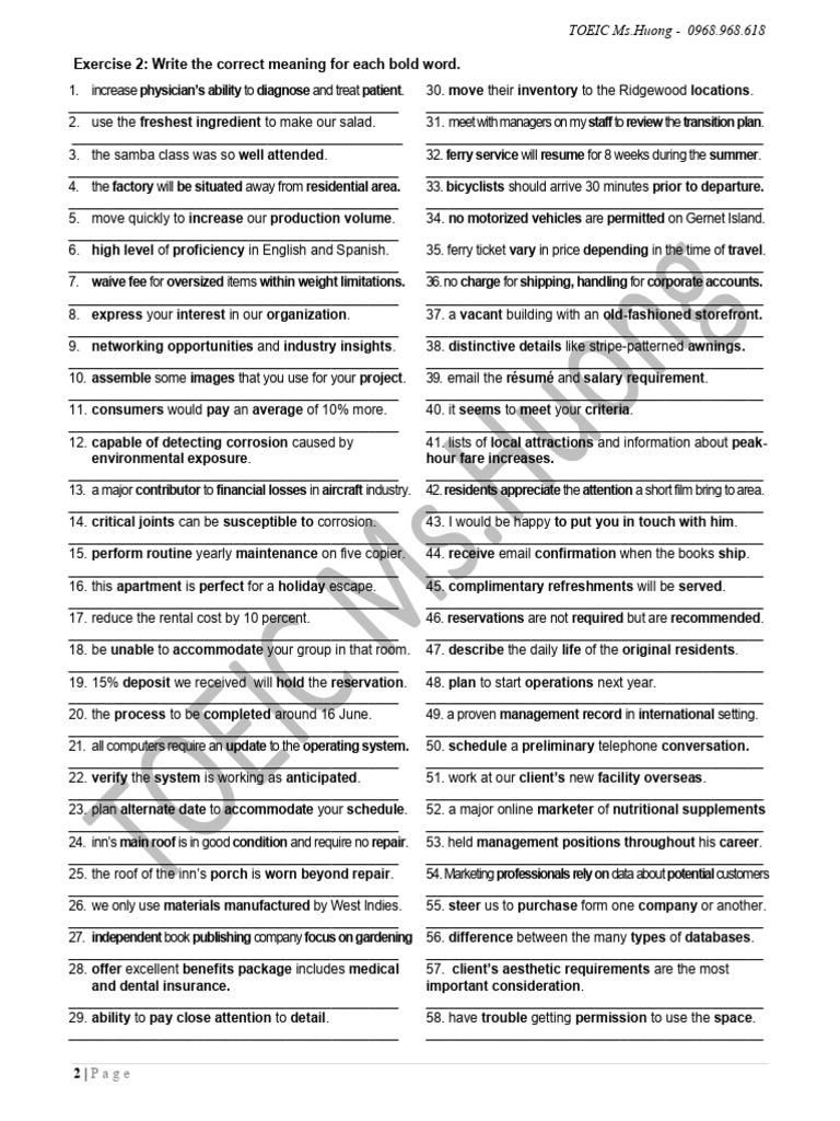 Check Voca Rc - Test 9.2019 | PDF