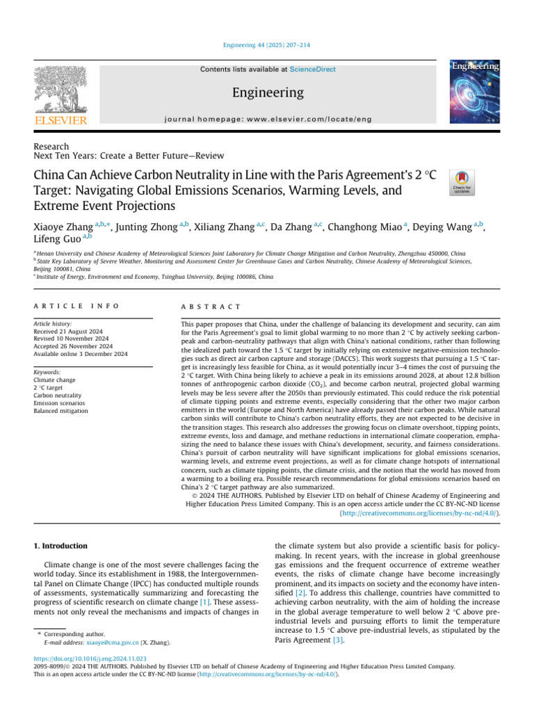 China’s Path to 2°C Carbon Neutrality | PDF | Climate Change ...