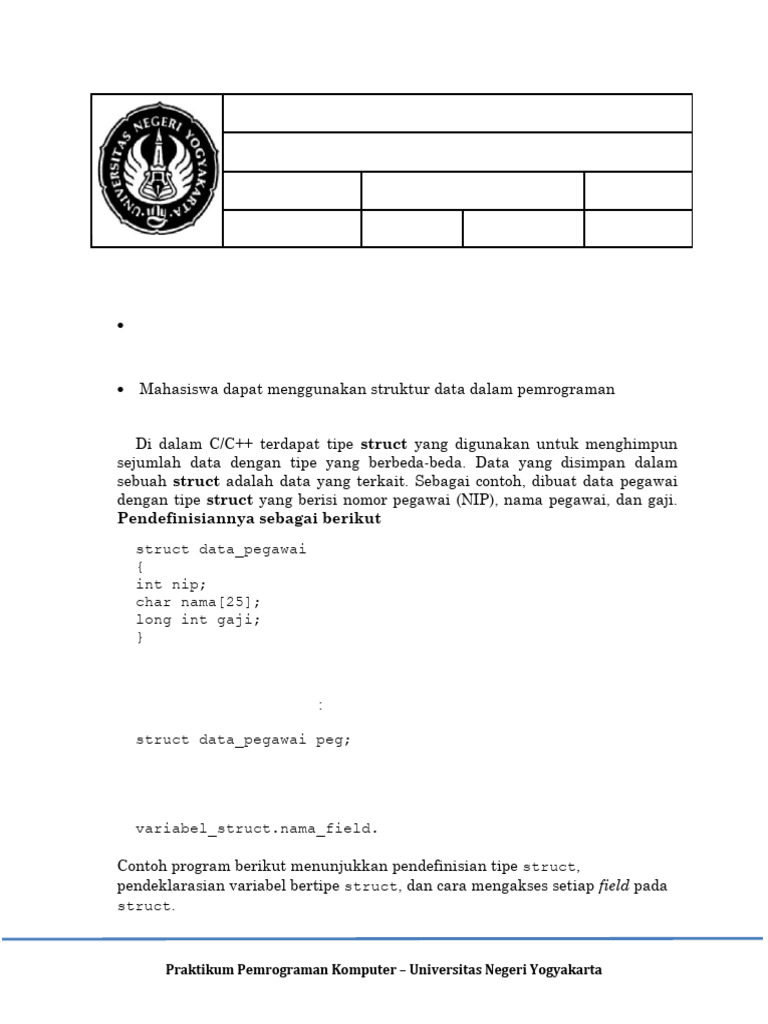 Struktur Data dalam Pemrograman C/C++ | PDF