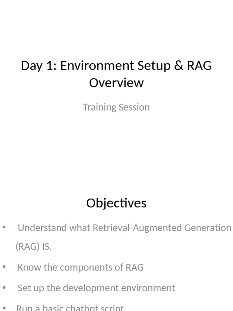 Day1 RAG Training | PDF | Computational Neuroscience | Artificial ...