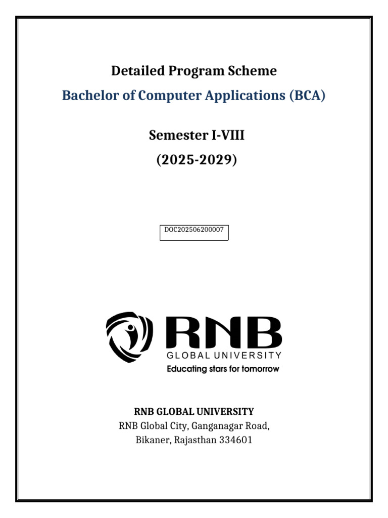 BCA Program Structure 2025-2029 | PDF | Educational Assessment ...