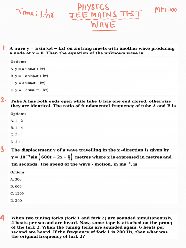 JEE Test Wave | PDF
