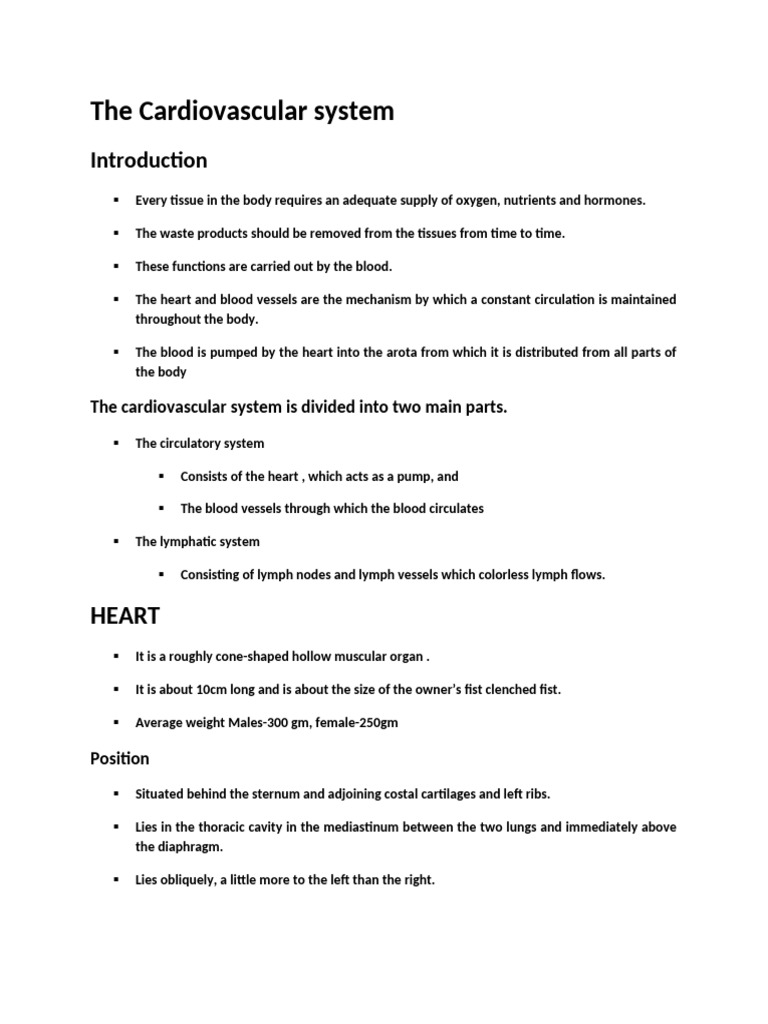 Understanding the Cardiovascular System | PDF | Heart Valve | Atrium ...