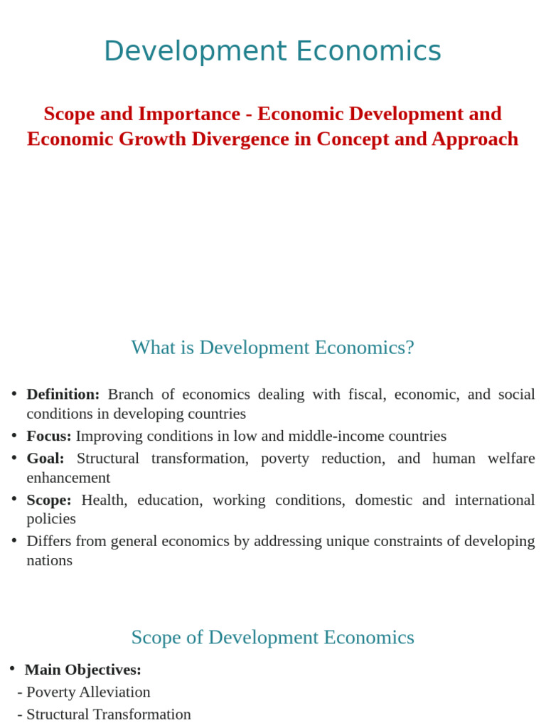 Economic Development and Economic Growth | PDF | Economic Growth ...