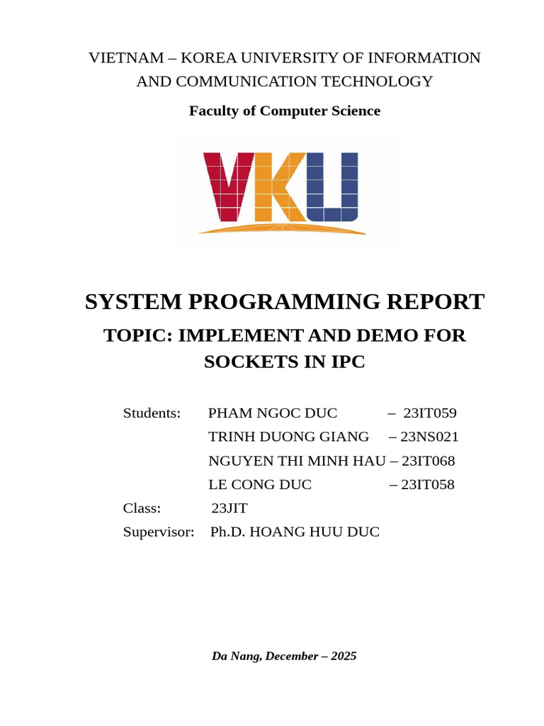Socket Programming in IPC Report | PDF