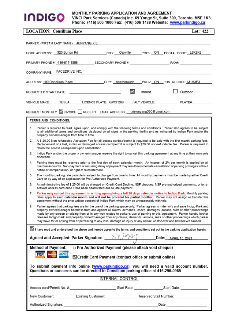 Monthly Application-Junyang (1) | PDF | Payments