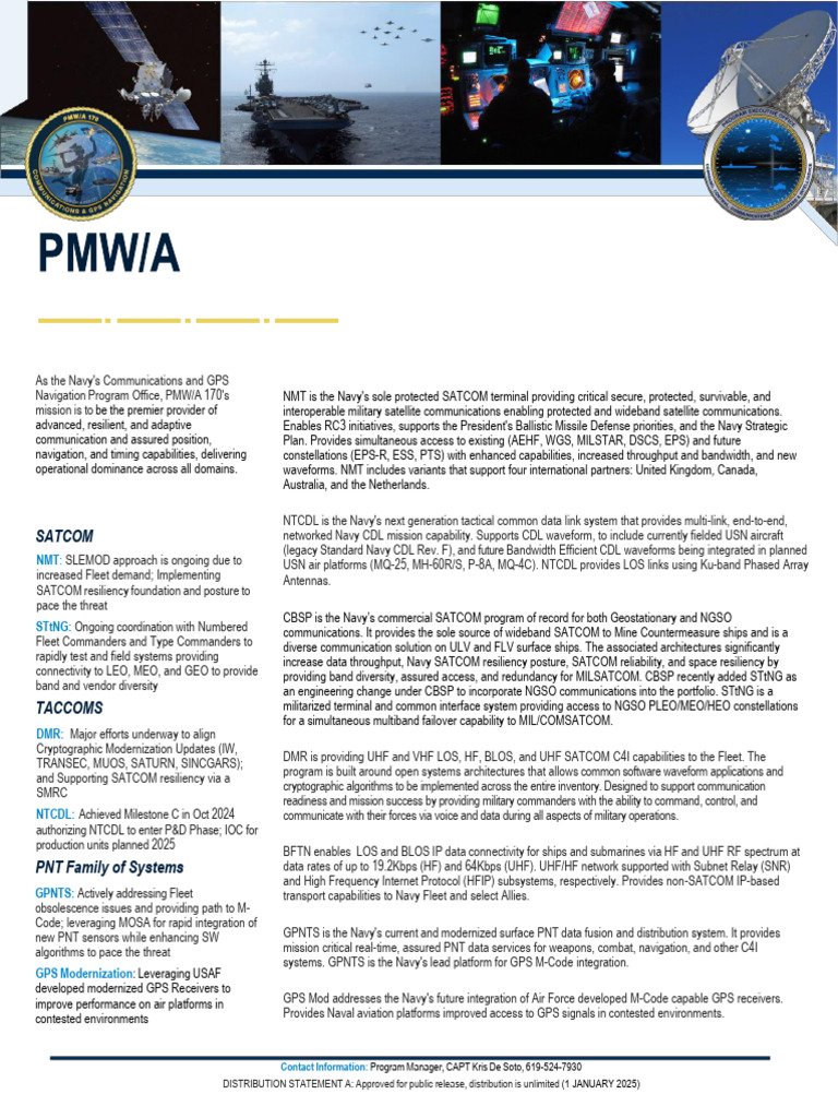 Navy Communications & GPS Navigation Overview | PDF | Communications ...