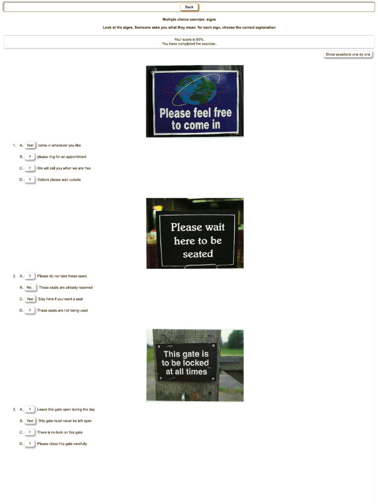 Sign - Exam Practice | PDF
