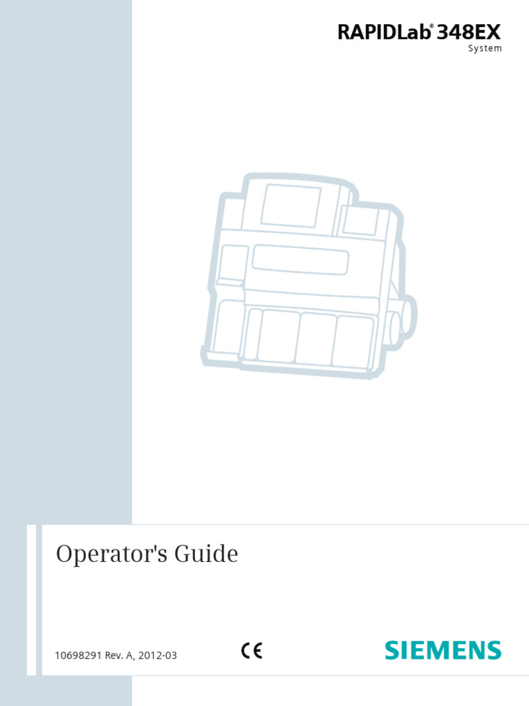 RAPIDLab 348EX Operator Guide | PDF