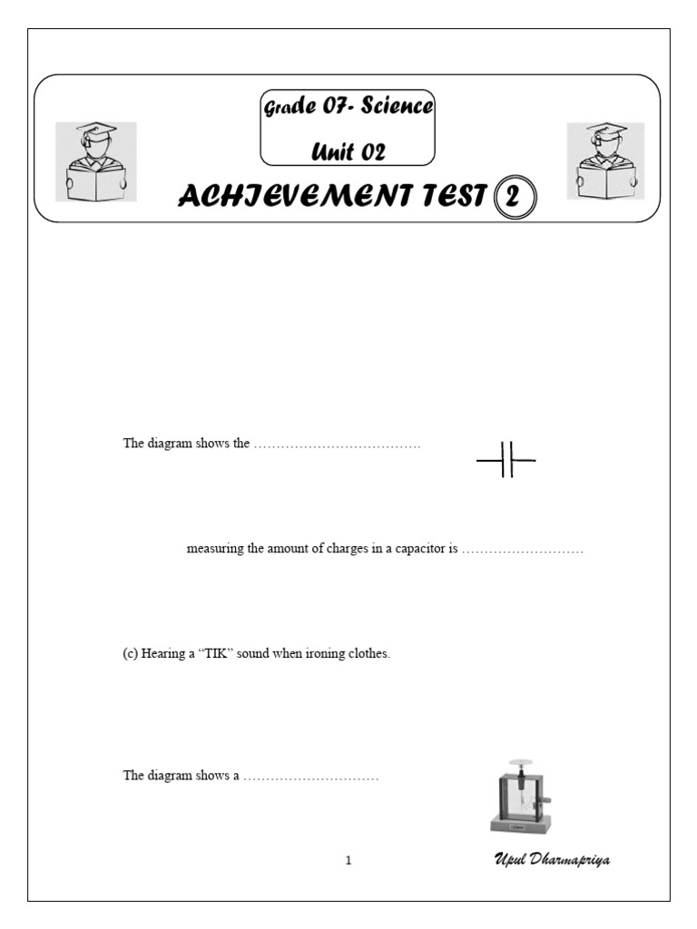 Grade 07 Test 02 | PDF | Electric Charge | Electricity
