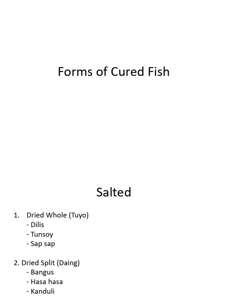 Forms of Cured Fish | PDF