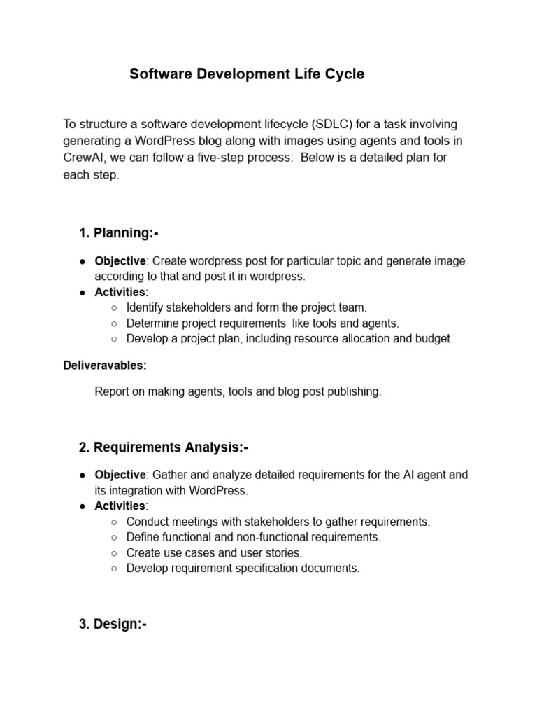 Software Development Life Cycle for WordPress | PDF | Word Press ...