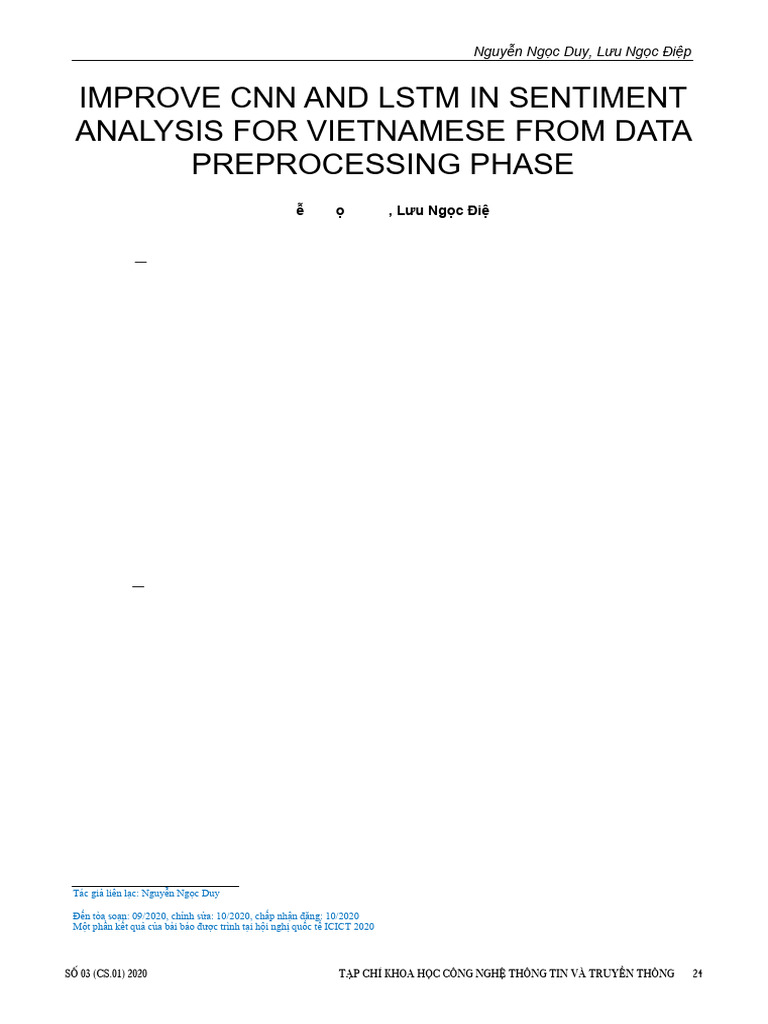 Enhancing Sentiment Analysis in Vietnamese | PDF | Deep Learning ...