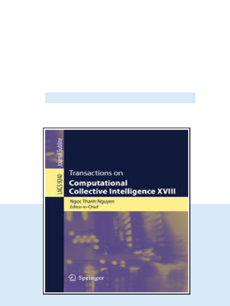 Transactions On Computational Collective Intelligence Xviii 1st Edition ...