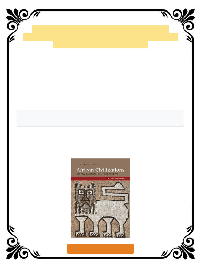African Civilizations An Archaeological Perspective First Edition ...