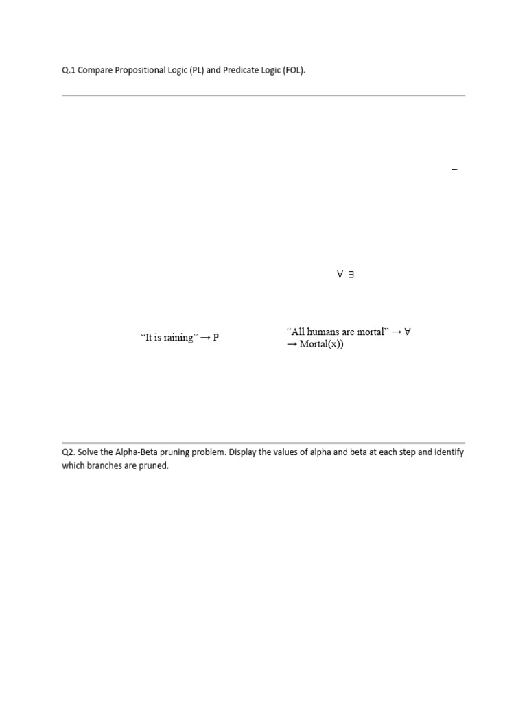 Propositional vs Predicate Logic Comparison | PDF | Machine Learning ...