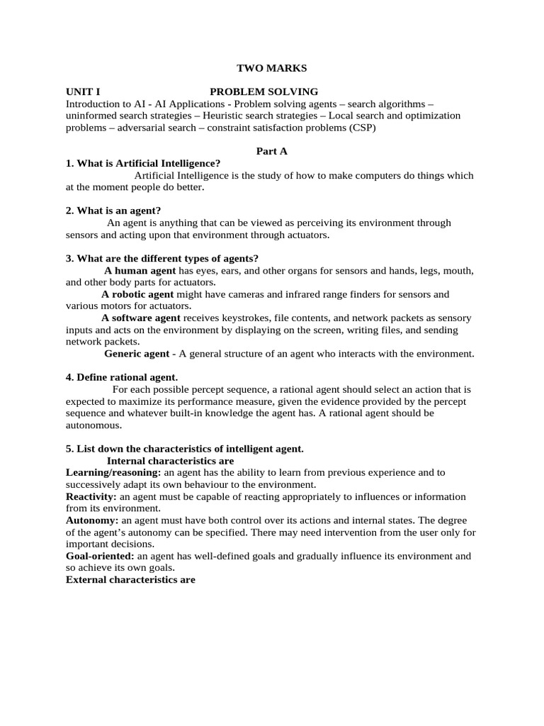 TWO MARKS | PDF | Machine Learning | Bayesian Network