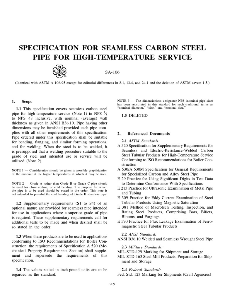 Seamless Carbon Steel Pipe Specs | PDF | Pipe (Fluid Conveyance ...