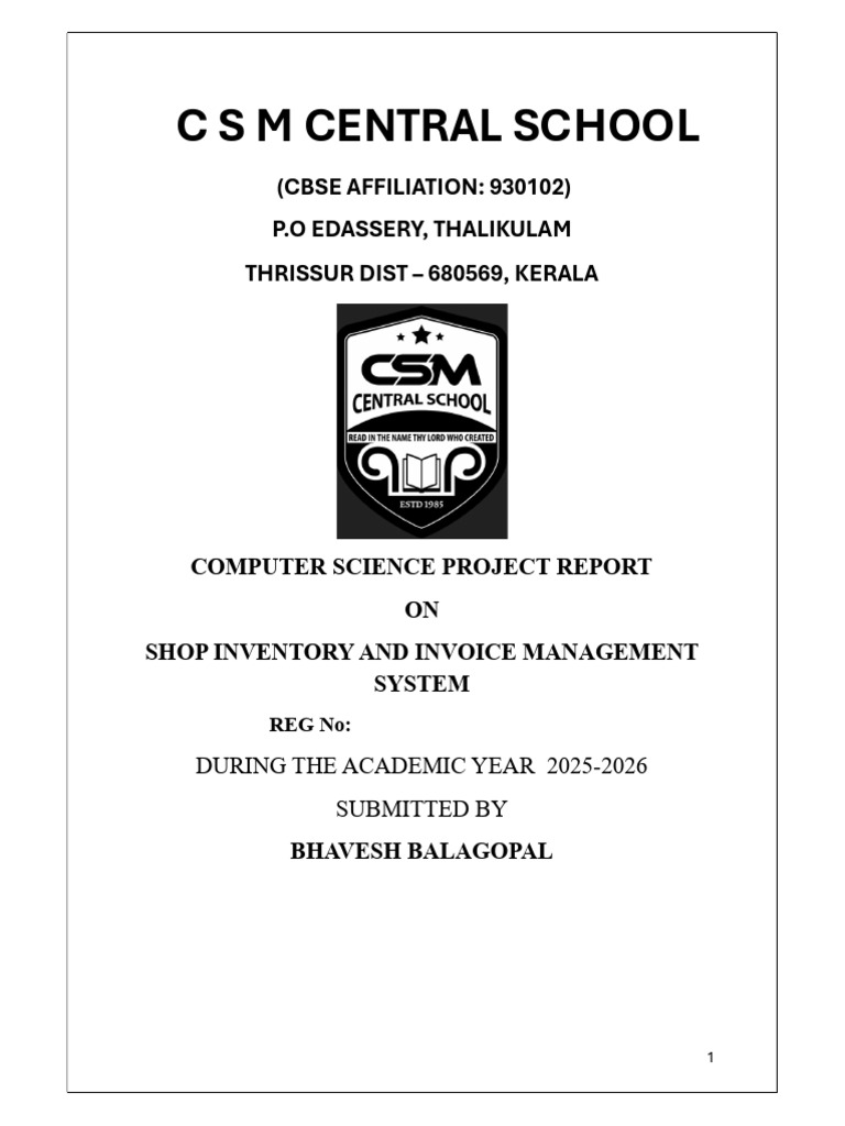 Shop Inventory & Invoice Management System | PDF | Databases | My Sql