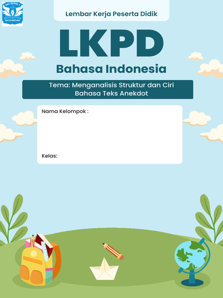 Sampul Lkpd Teks Anekdot | PDF