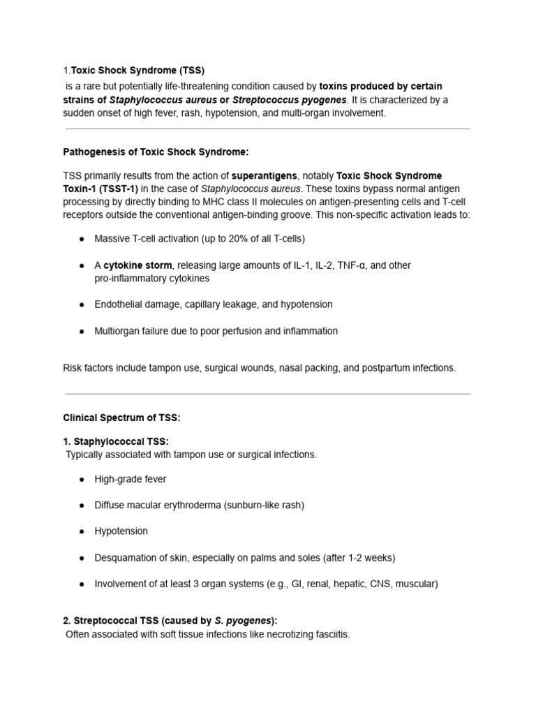 Understanding Toxic Shock Syndrome | PDF | Anthrax | Streptococcus