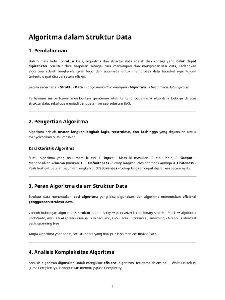 Algoritma dan Struktur Data Efisien | PDF