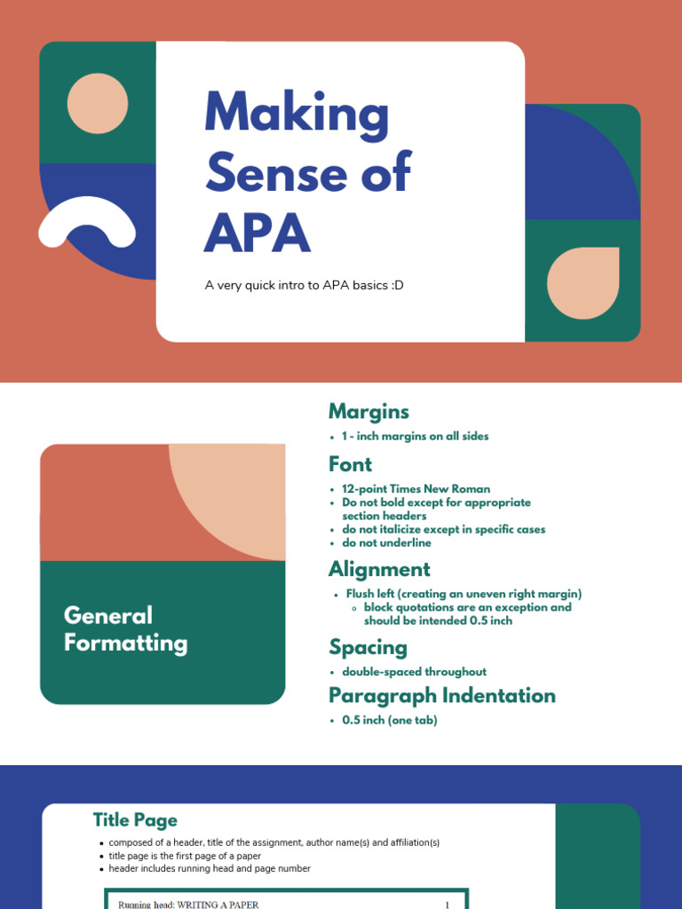 Quick Guide to APA Formatting Basics | PDF | Bracket | Apa Style