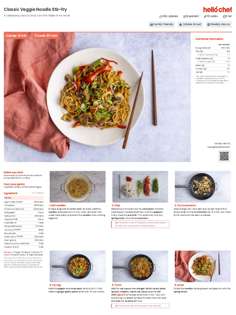 Classic Veggie Noodle Stir-fry | PDF | Stir Frying | Cooking