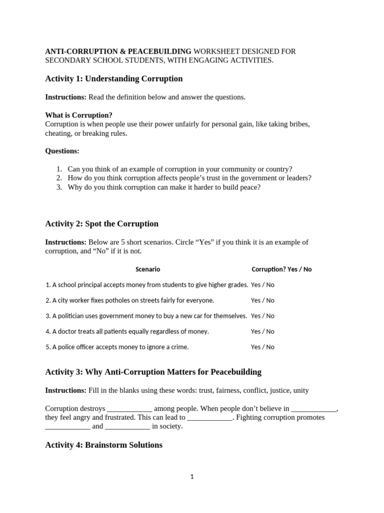 Worksheet | PDF