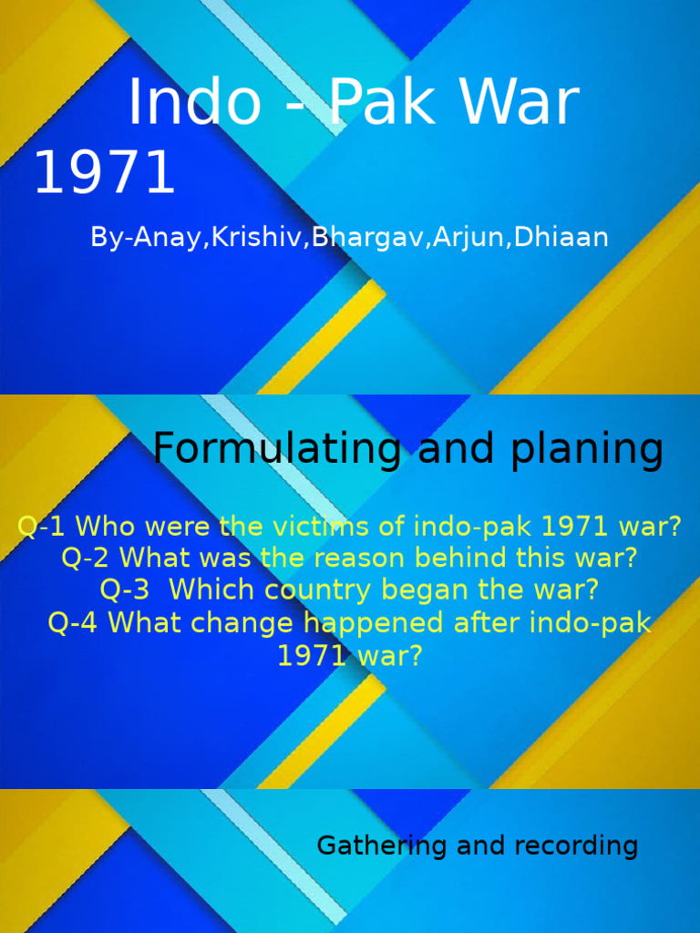 Indo-Pak War (KABAD) | PDF