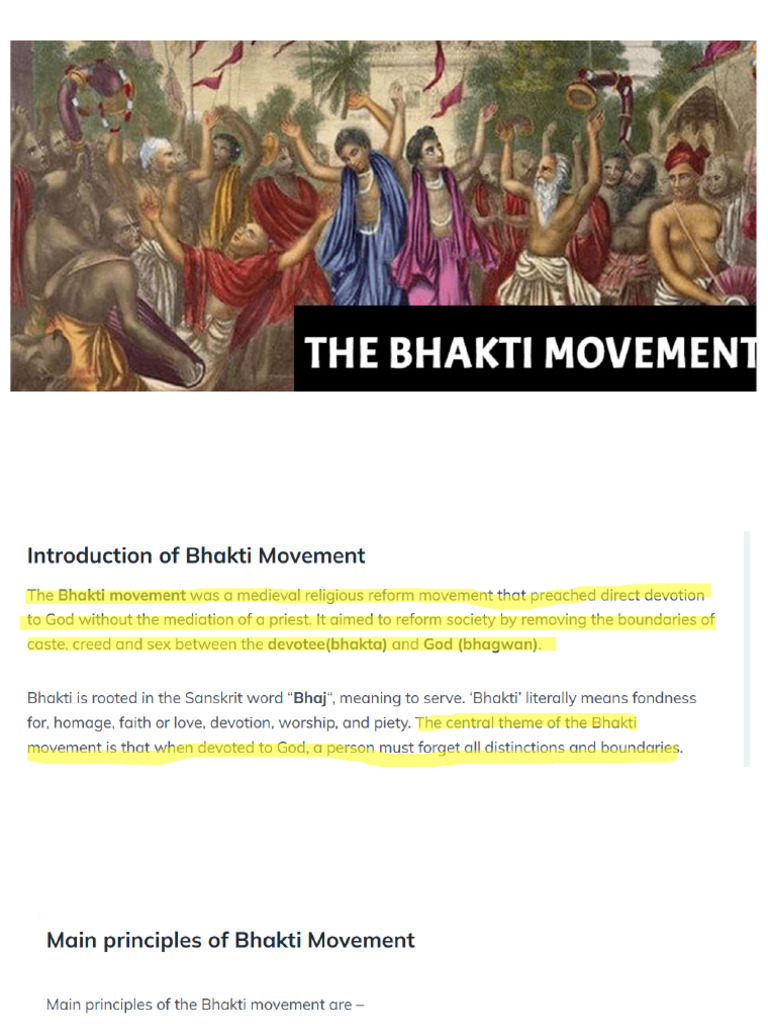 Bhakti Movement | PDF