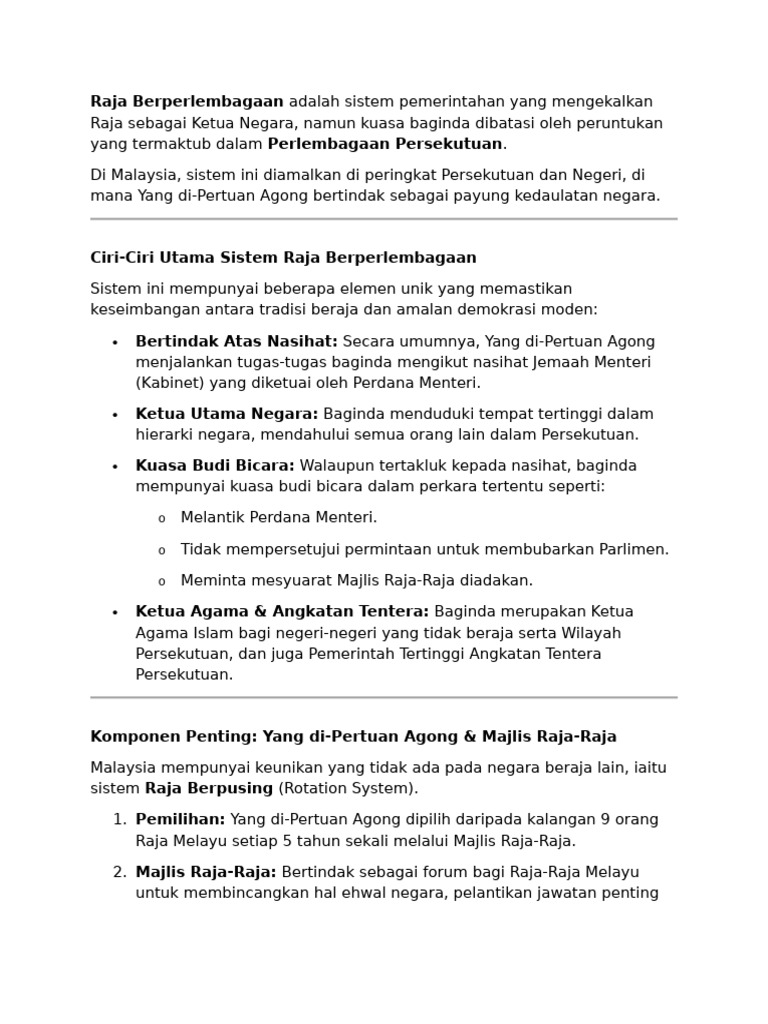 Raja Berperlembagaan | PDF