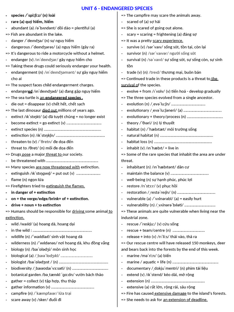 Understanding Endangered Species | PDF | Biology | Organisms