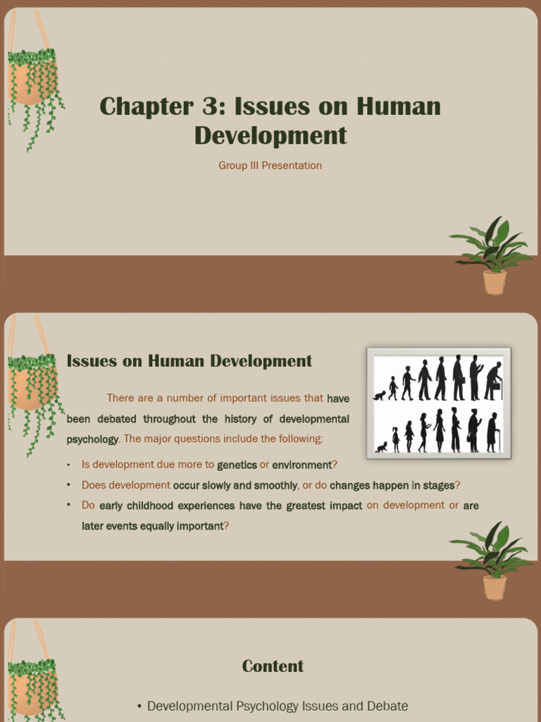 Human Development Issues Explained | PDF | Psychoanalytic Theory ...