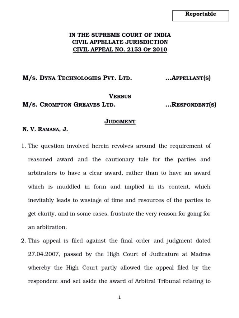 Dyna | PDF | Arbitration | Arbitral Tribunal