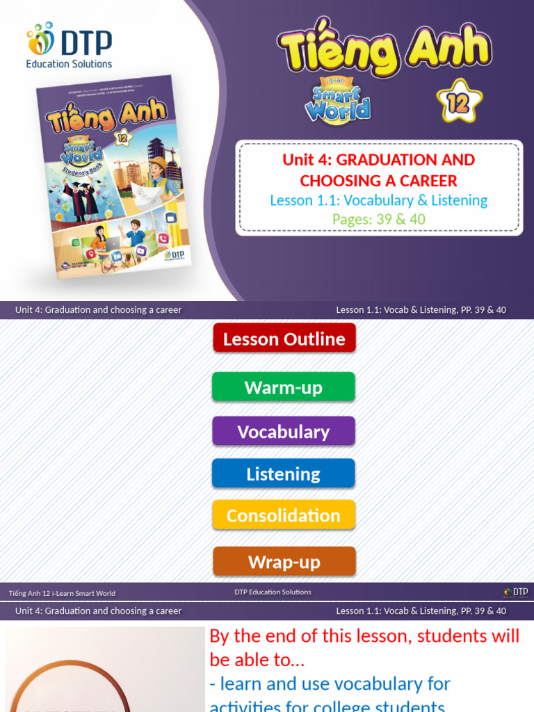 Unit 4 - Lesson 1.1 - Vocab & Listening - Pages 39 & 40 | PDF