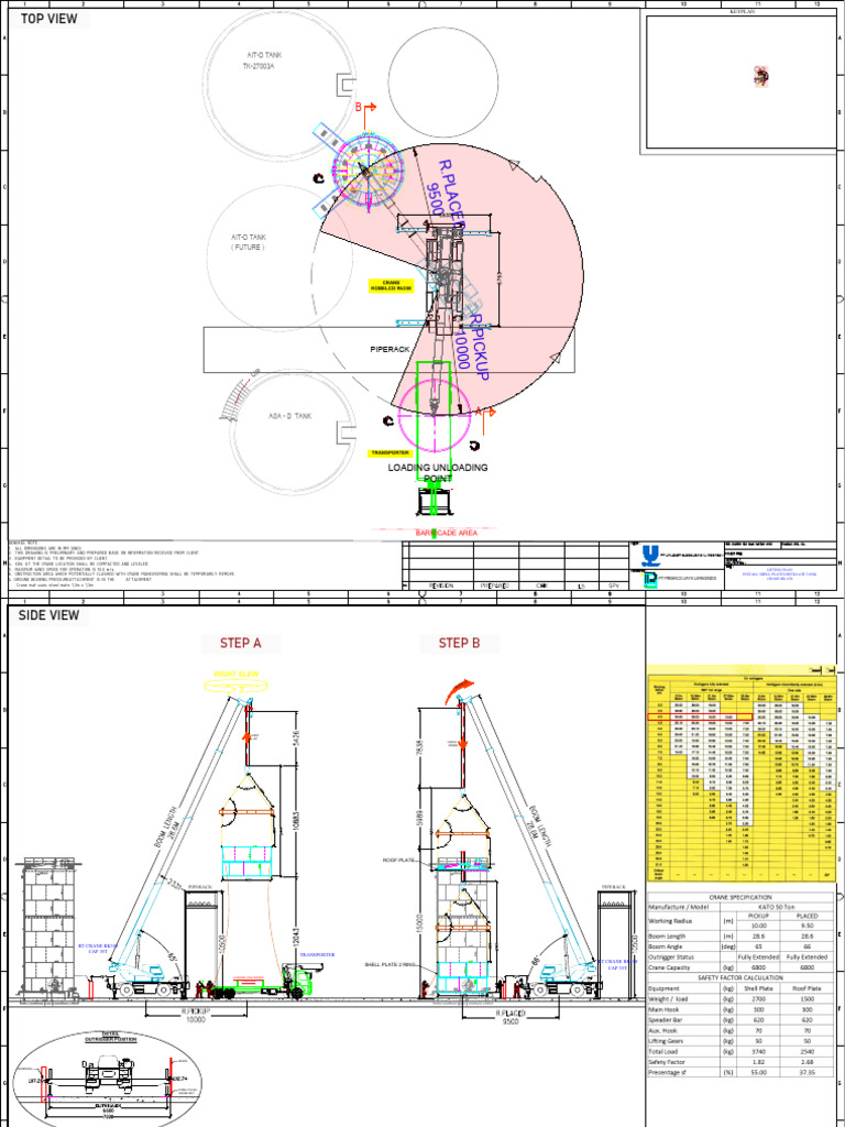 Lifting Plan Tank Distillate 1 | PDF | Crane (Machine)