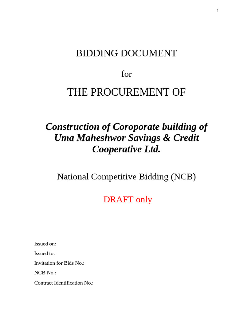 Bidding Document for Corporate Building Construction | PDF | Coercion ...
