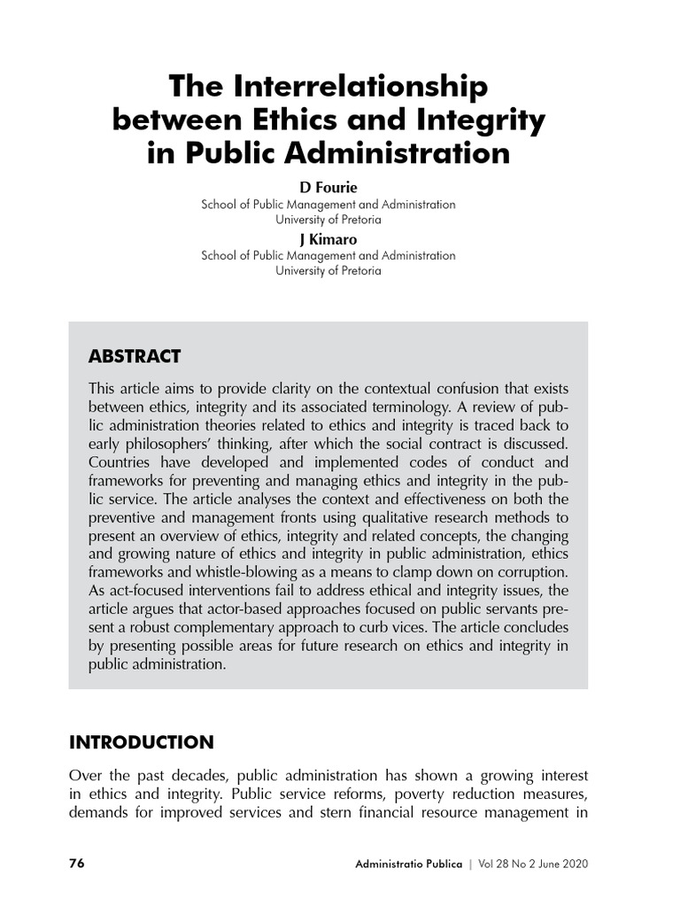Kuliah 3 (Ethics and Integrity in Public Administration) | PDF ...