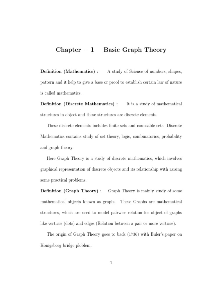 Introduction to Graph Theory Basics | PDF | Vertex (Graph Theory ...