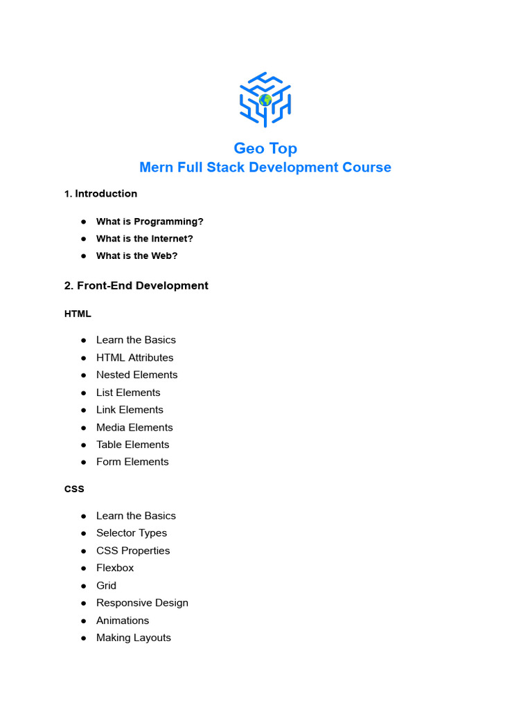 MERN Full Stack Development Course | PDF