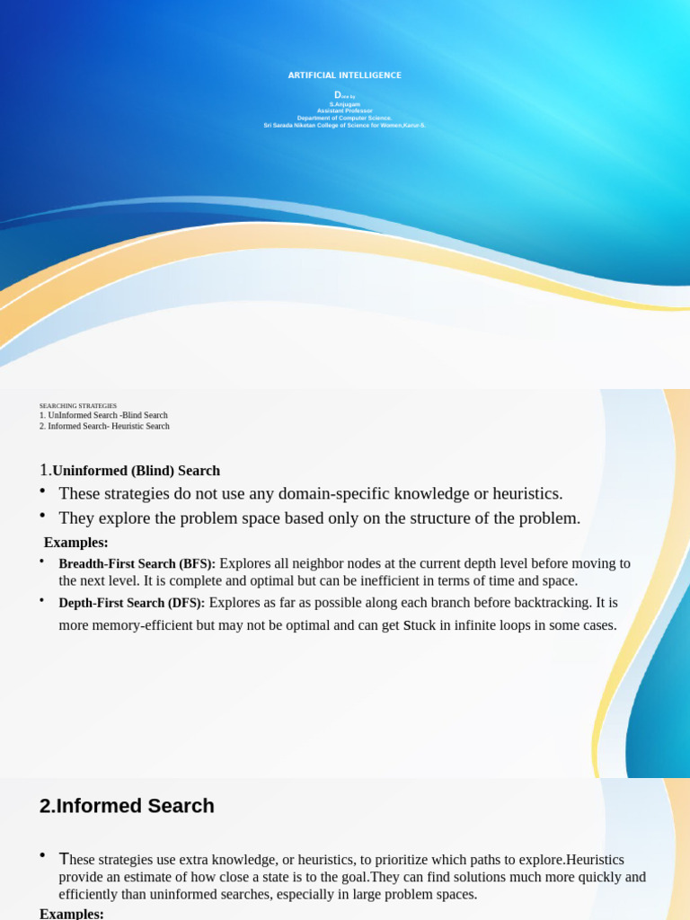 Artificial Intelligence for Final Year Students | PDF | Artificial ...