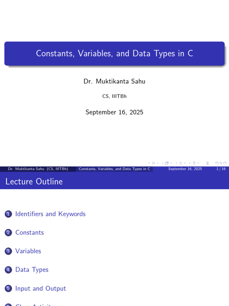Lecture-4 | PDF | Data Type | Variable (Computer Science)