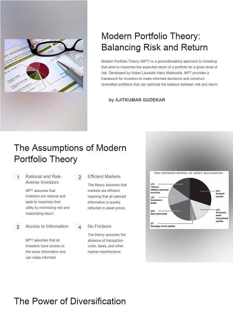 3 Modern Portfolio Theory Balancing Risk and Return | PDF | Modern ...