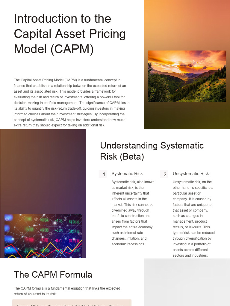Understanding the Capital Asset Pricing Model | PDF | Capital Asset ...
