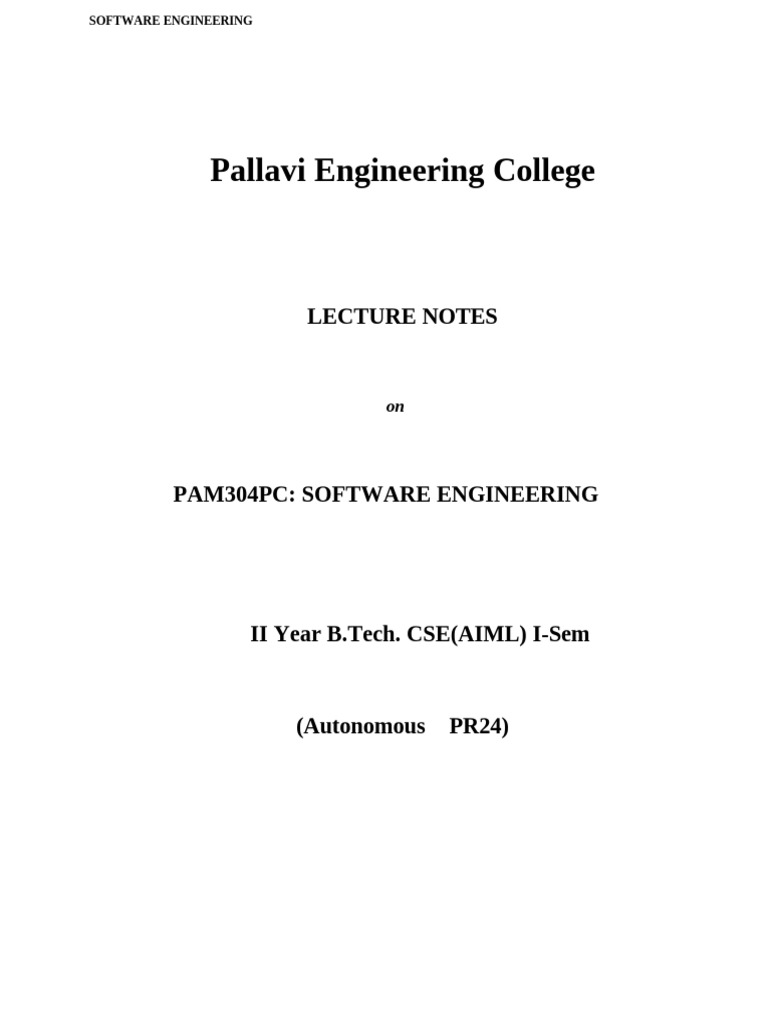 SE All Units Lecture Notes (2) (1) | PDF | Software Prototyping ...