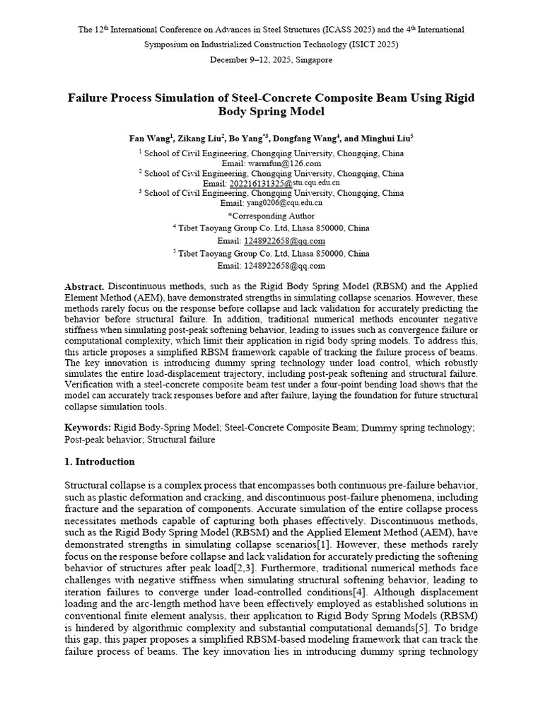9 Failure Process Simulation of Steel Concrete Composite Beam Using ...